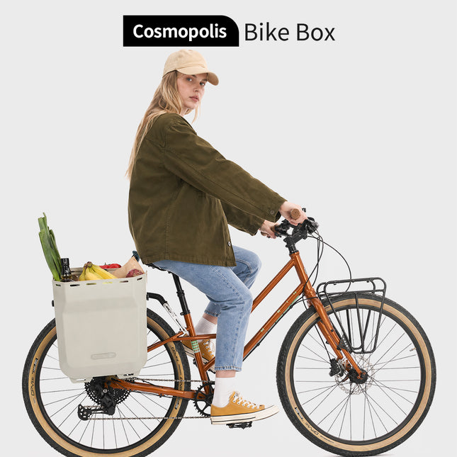 20L Bike Box Rear Pannier Bag – Hard Shell Bicycle Basket with Shoulder Strap