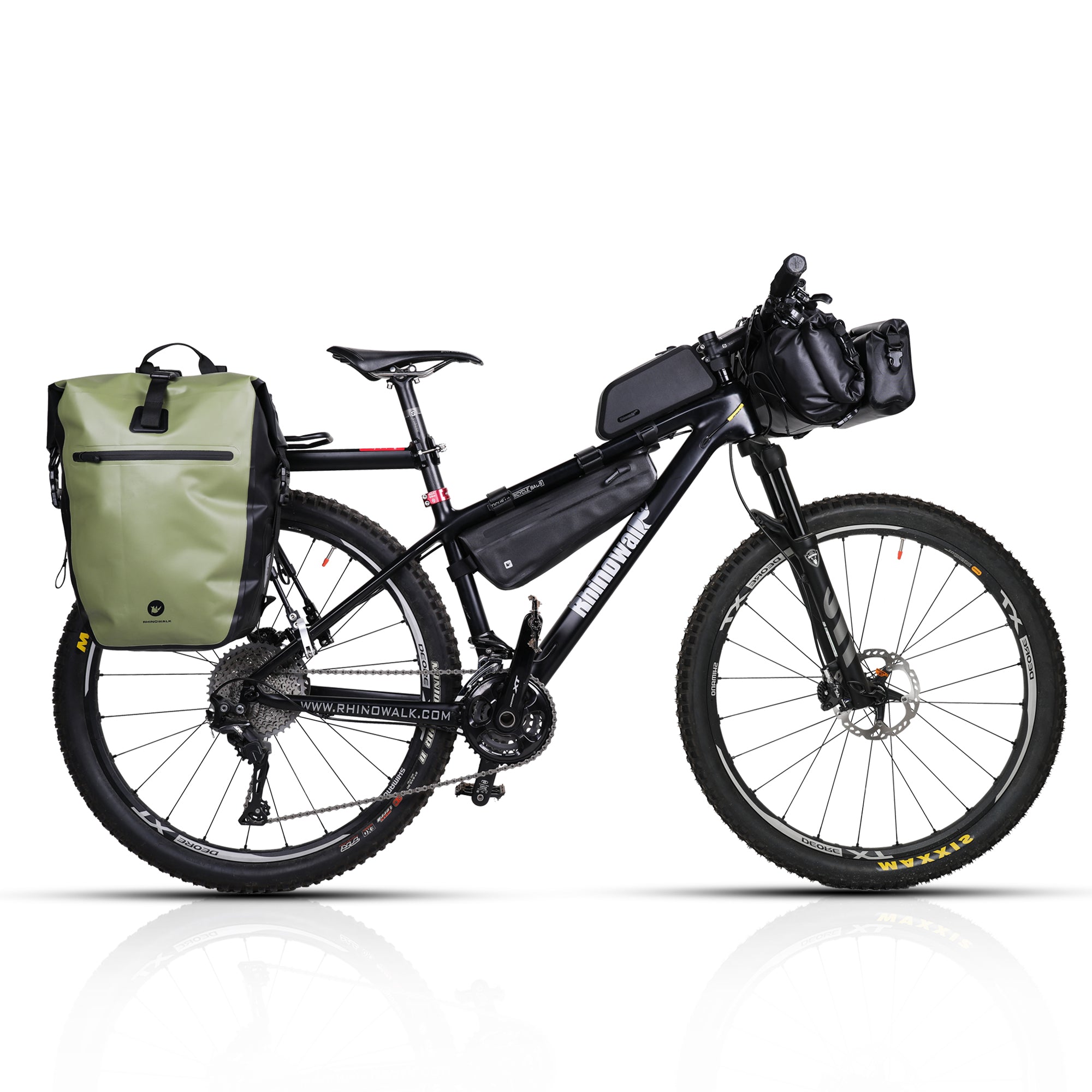 rhinowalk fahrradtasche 27l MTB Waterproof Bike Bag Set with 27L Pannier