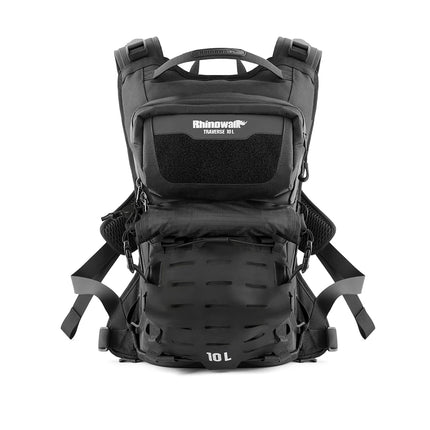 10L Motorcycle Riding Backpack, Adventure Hydration Backpack with Protective Back Padding, Rain Cover & Chest Pack Compatibility