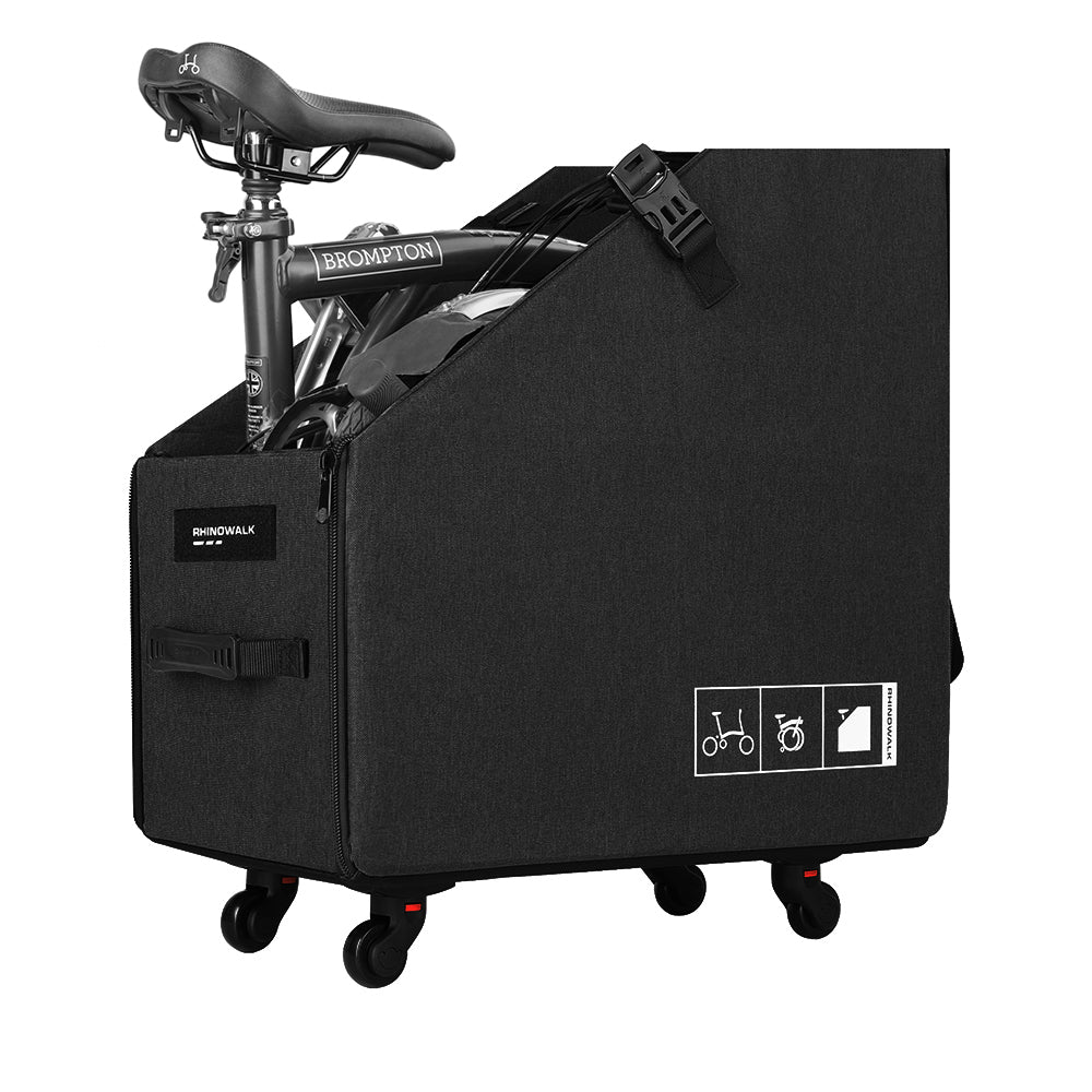 Folding Bike Storage Box Portable Travel Carry Bag with Wheels