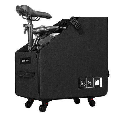 Folding Bike Storage Box Portable Travel Carry Bag with Wheels