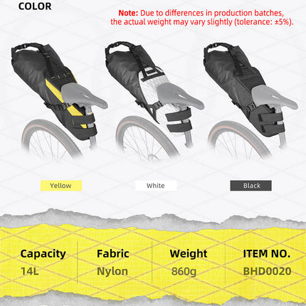 14l Waterproof harness saddle bag -Wilderness Series