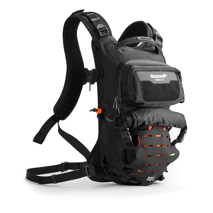 10L Motorcycle Riding Backpack, Adventure Hydration Backpack with Protective Back Padding, Rain Cover & Chest Pack Compatibility