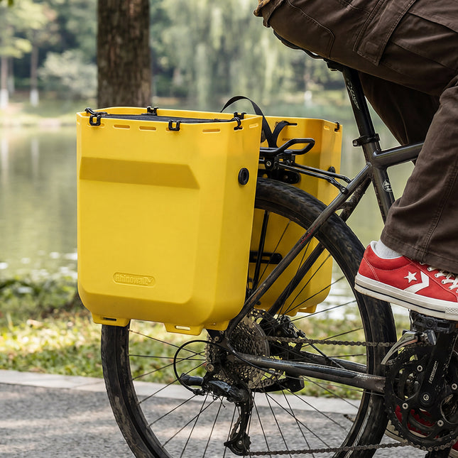 20L Bike Box Rear Pannier Bag – Hard Shell Bicycle Basket with Shoulder Strap