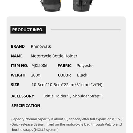 Waterproof Insulated Motorcycle Drink Holder – Durable & Heat Retaining