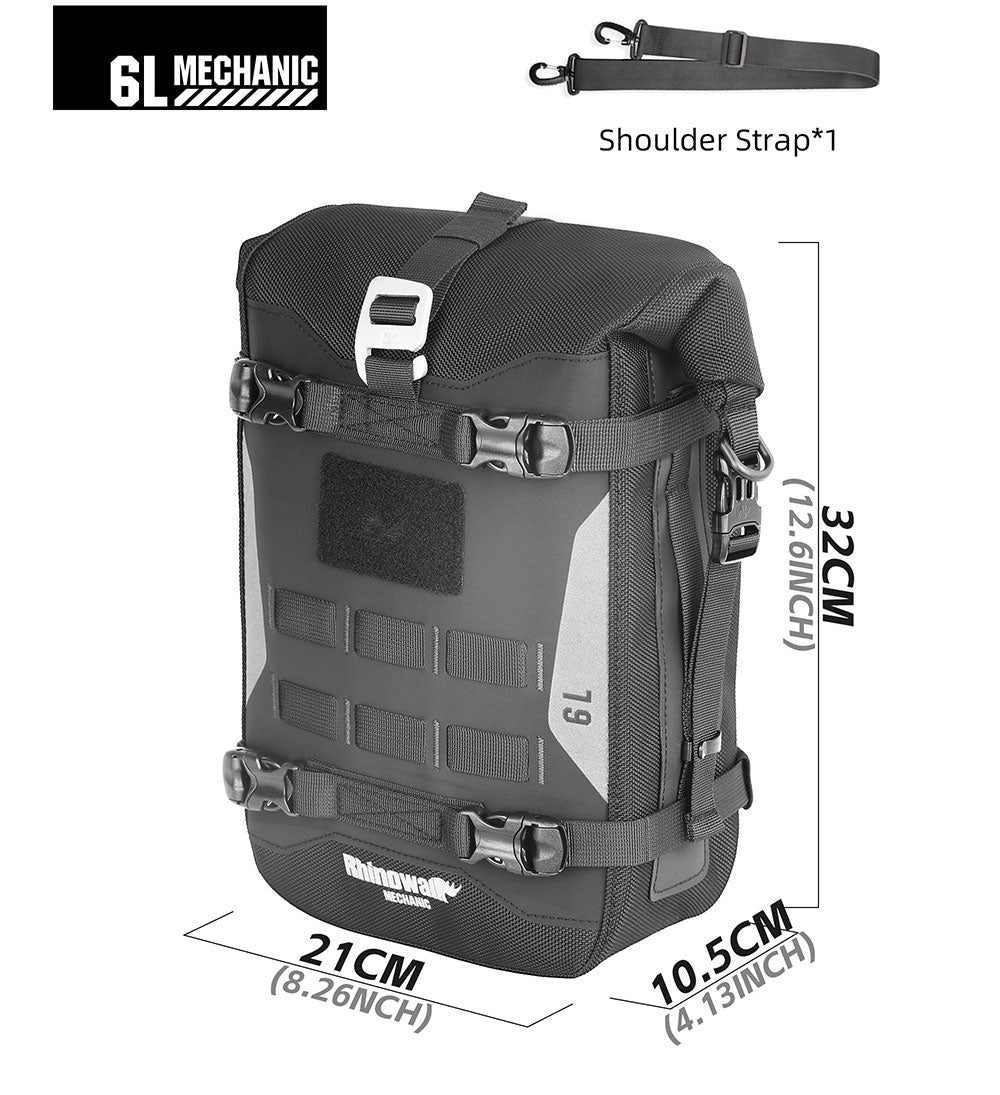 6L Waterproof Motorcycle Crash Bar Bag – Mechanic Series