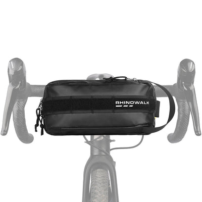 Borsa Da Manubrio Rhinowalk Per Bici - Impermeabile, Multifunzione, Nero - Foto 12