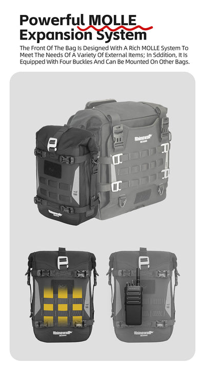 6L Waterproof Motorcycle Crash Bar Bag – Mechanic Series