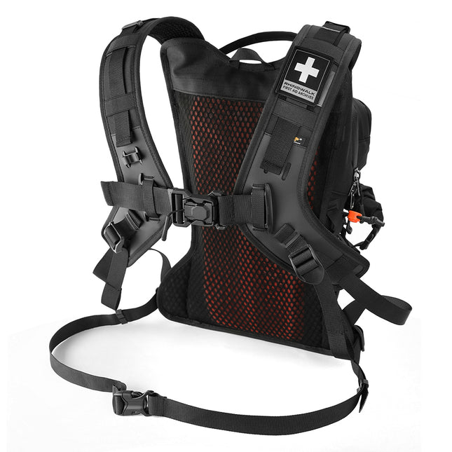 10L Motorcycle Riding Backpack, Adventure Hydration Backpack with Protective Back Padding, Rain Cover & Chest Pack Compatibility