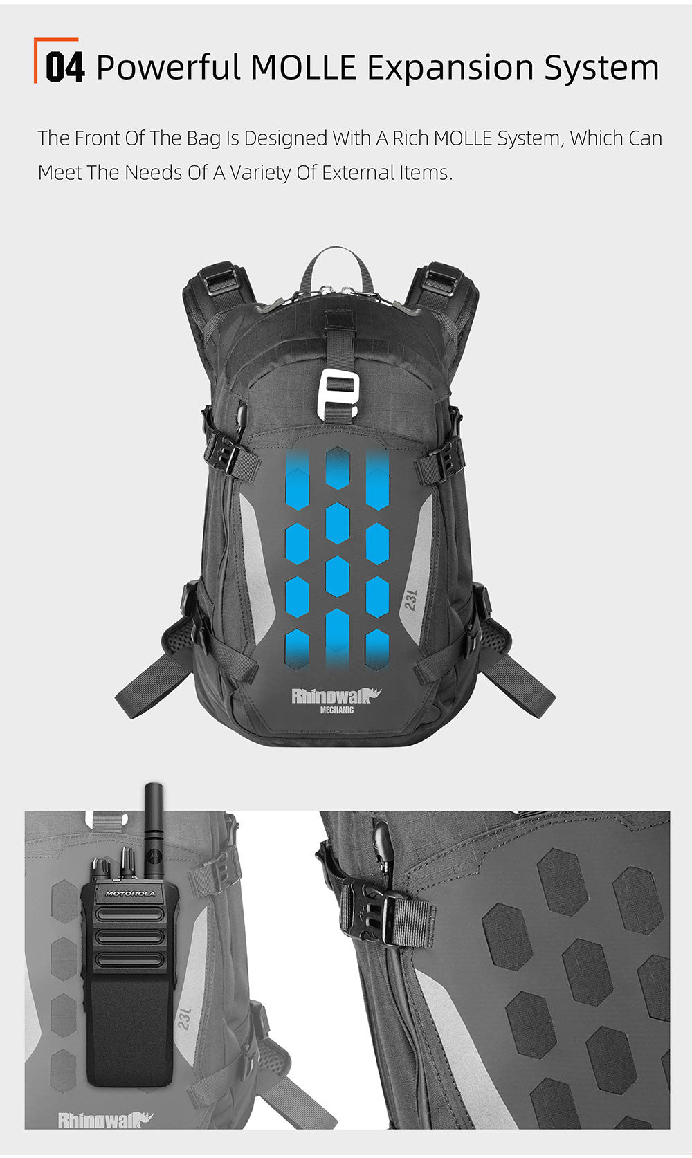 Mechanic X Magnetic Backpack – Waterproof & Durable with Molle System ...