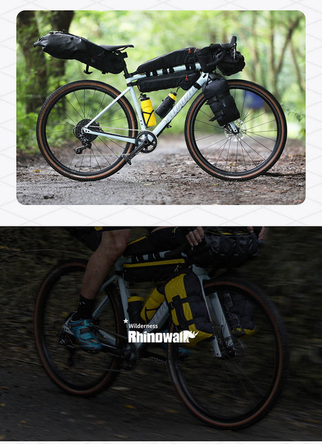 Wilderness Series bikepacking set on a gravel touring bicycle