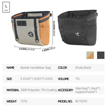 Grocery Handlebar Bag for Folding Bikes