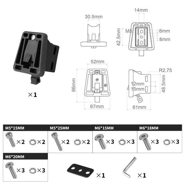 Folding Bike Front Carrier Block Adapter image 02