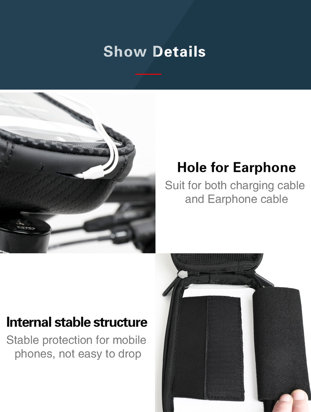 6.5inch Bike Mobile phone holder