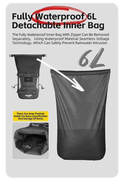 6L Waterproof Motorcycle Crash Bar Bag – Mechanic Series