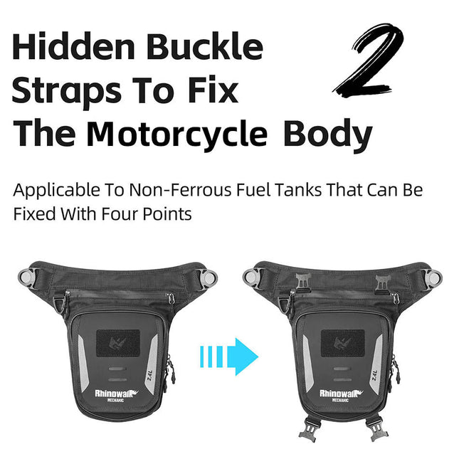 2.4L Motorcycle Tank Bag – Leg & Waist Bag Waterproof