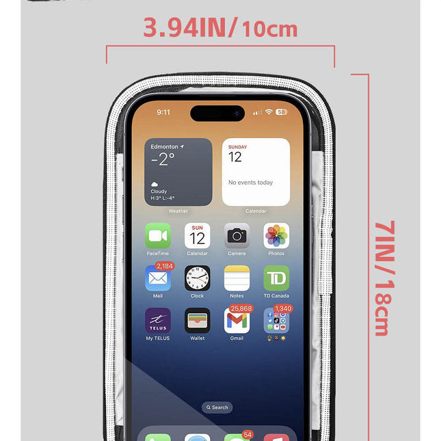 Bike Frame Tube Bag WithTouchable Phone Holder