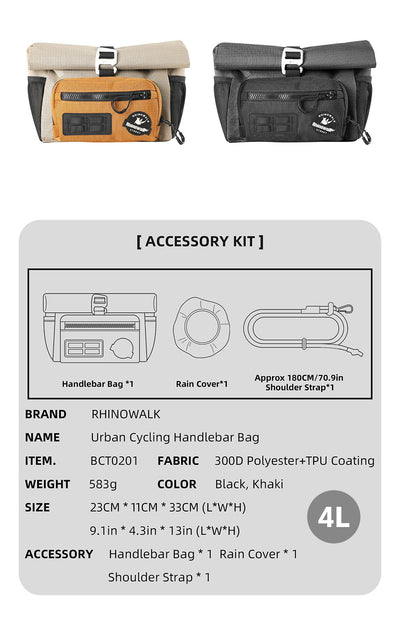 COSMOPOLIS -4l Urban Handlebar Bag