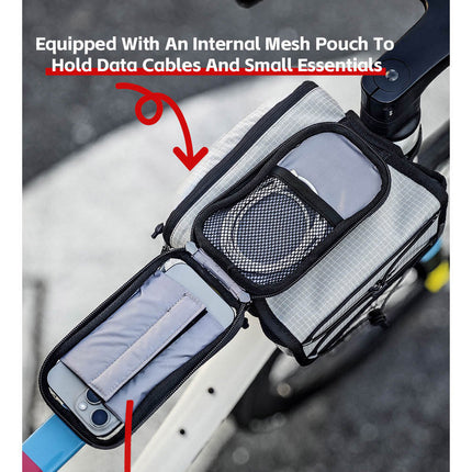 Bike Frame Tube Bag WithTouchable Phone Holder