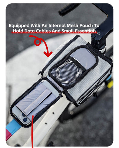 Bike Frame Tube Bag WithTouchable Phone Holder