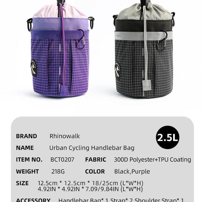 2.5L Casual Bike Handlebar/Stem Bag