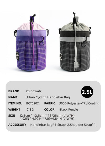 2.5L Casual Bike Handlebar/Stem Bag