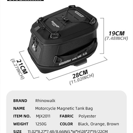 Mechanic Series x 5.6L Magnetic Tank Bag