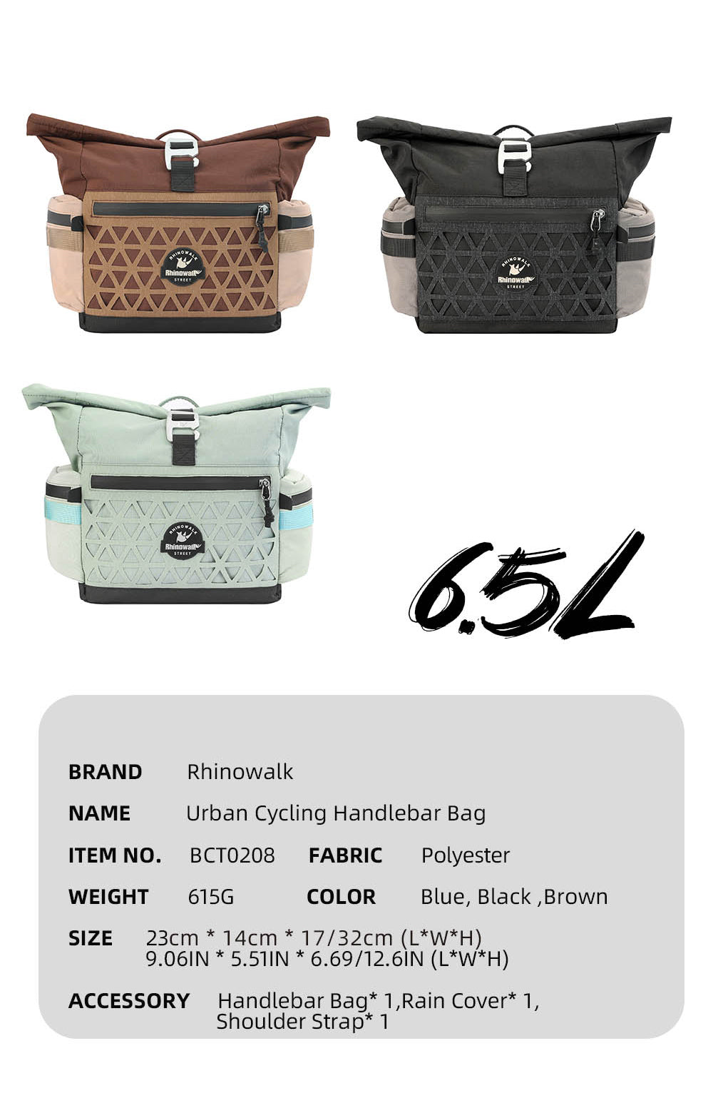 6.5l Fork bag- Urban Handlebar Bag