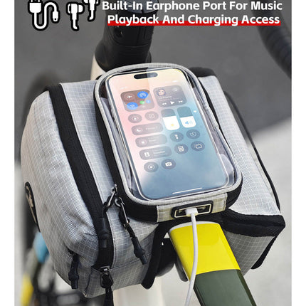Bike Frame Tube Bag WithTouchable Phone Holder