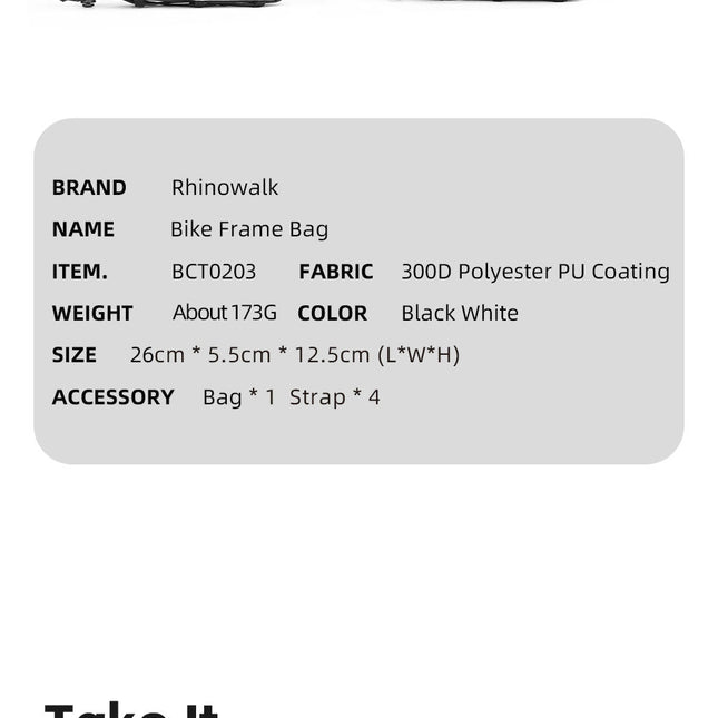 COSMOPOLIS Series X 1L Frame bag