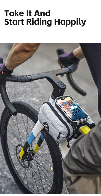 Bike Frame Tube Bag WithTouchable Phone Holder