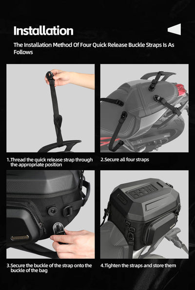 23L-35L ABS Hard Shell Tail  Bag with Expandable