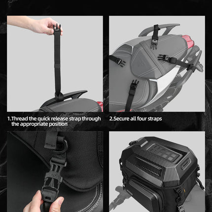 23L-35L ABS Hard Shell Tail  Bag with Expandable
