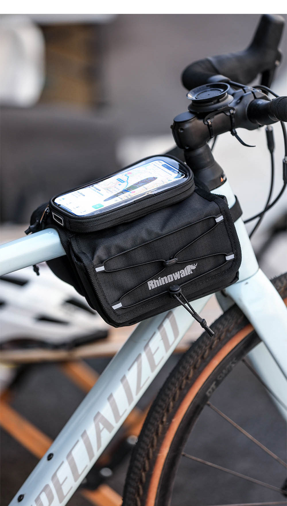 Bike Frame Tube Bag WithTouchable Phone Holder