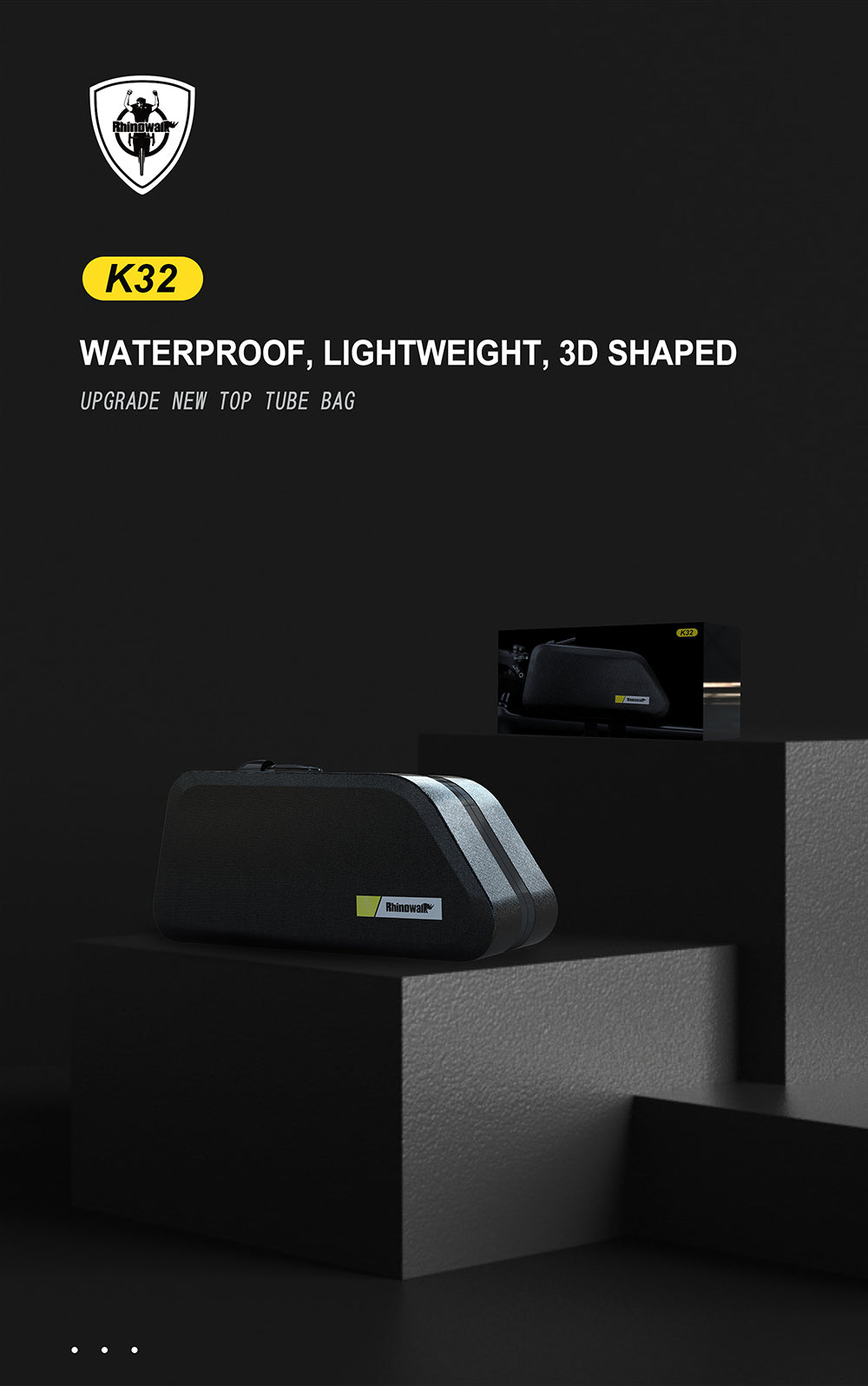 1.3 Liter Waterproof Bike Top Tube Bag - K32