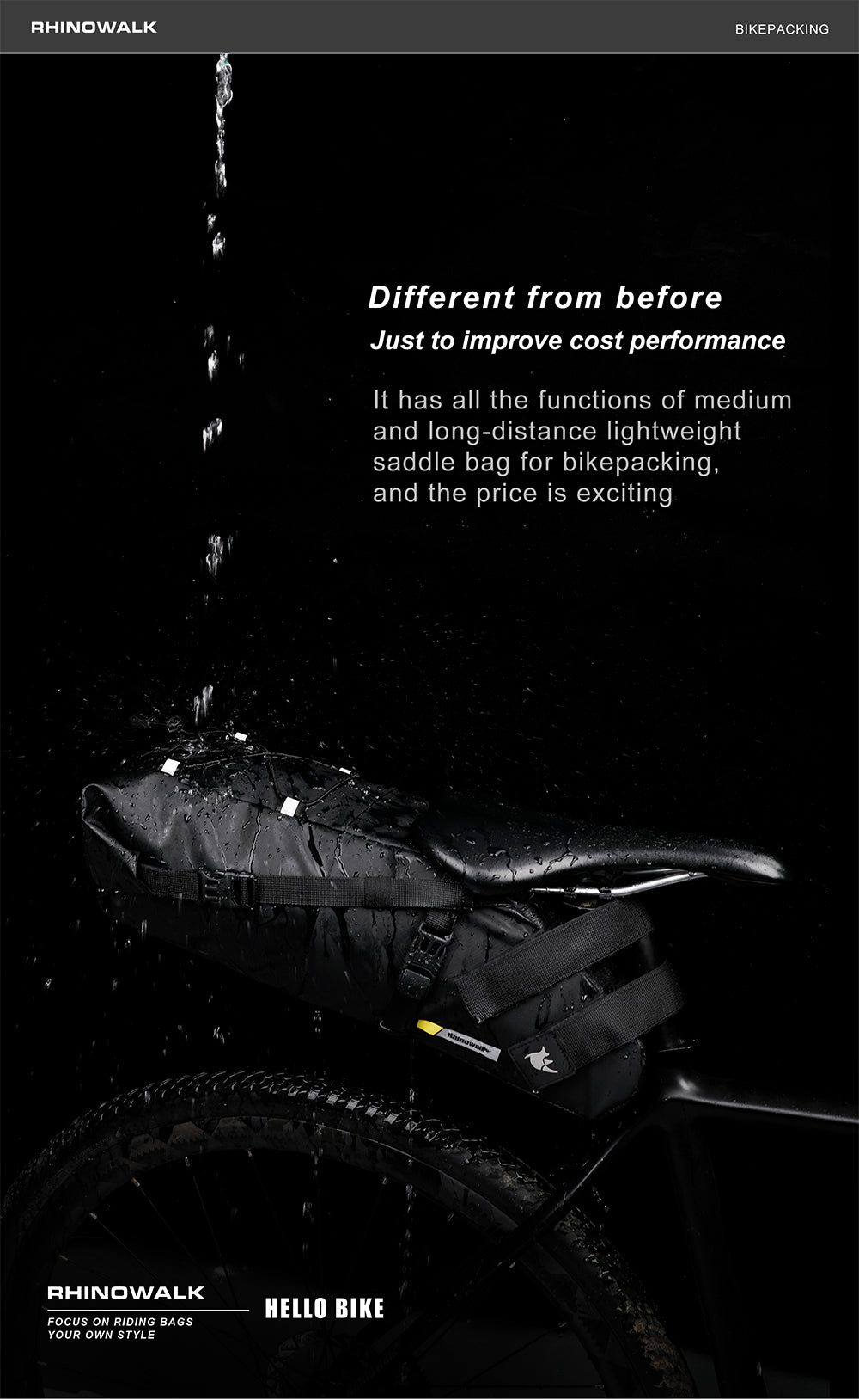 10L/13L Saddle Bag with Waterproof Lining -RK5110/RK5113