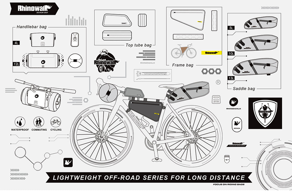 10L/13L Saddle Bag with Waterproof Lining -RK5110/RK5113