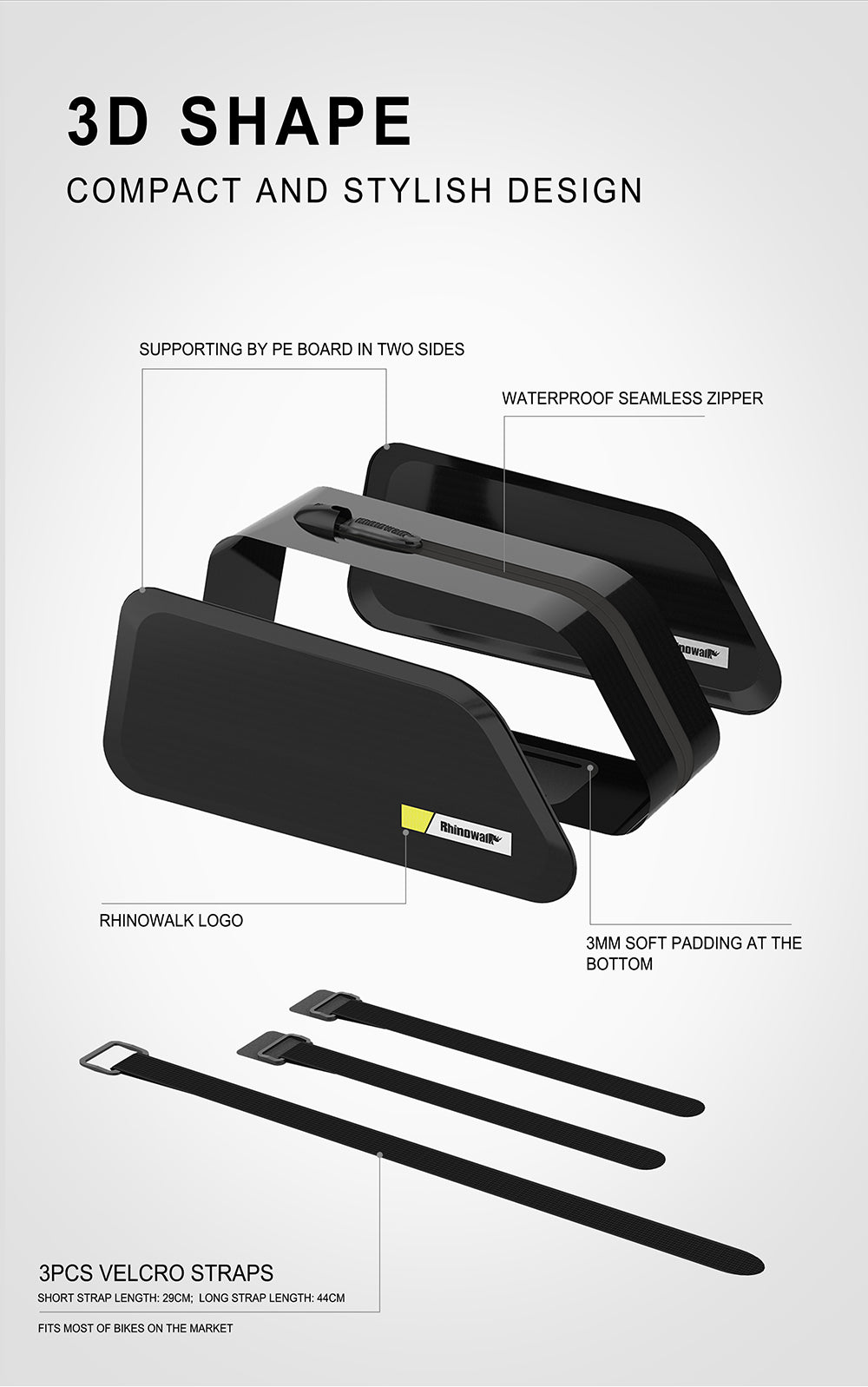 1.3 Liter Waterproof Bike Top Tube Bag - K32