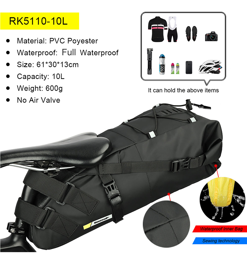 10L/13L Saddle Bag with Waterproof Lining -RK5110/RK5113