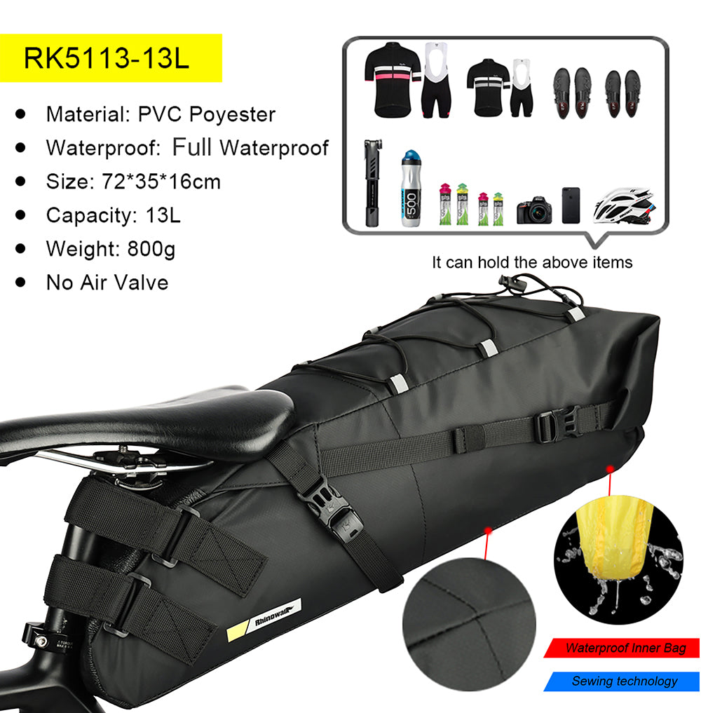 10L/13L Saddle Bag with Waterproof Lining -RK5110/RK5113