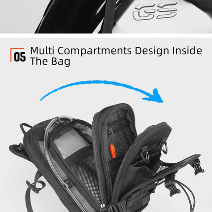 9L Motorcycle Tank Bag – Hydration Bladder, Waterproof Gear