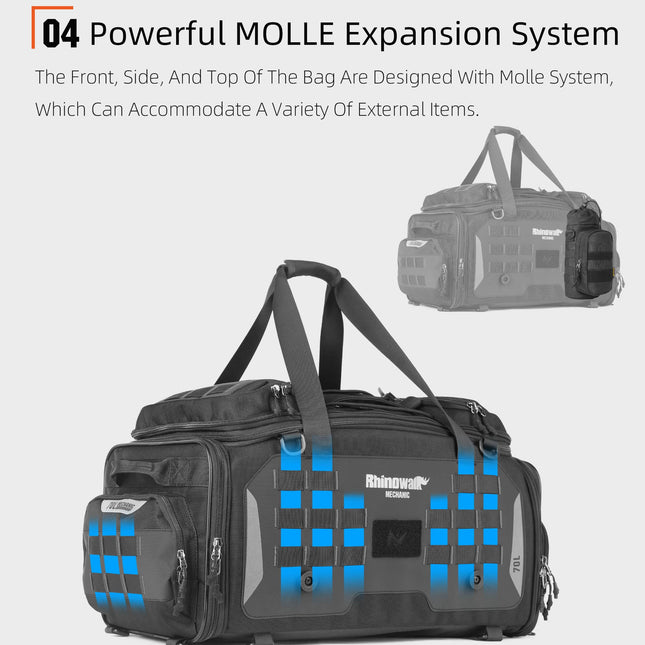 50–70L Motorcycle Tail Bag – Waterproof Touring Seat Bag