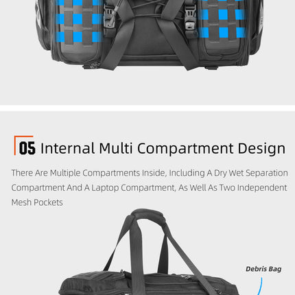 50–70L Motorcycle Tail Bag – Waterproof Touring Seat Bag