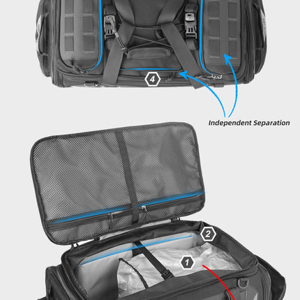 50–70L Motorcycle Tail Bag – Waterproof Touring Seat Bag