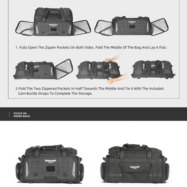 50–70L Motorcycle Tail Bag – Waterproof Touring Seat Bag