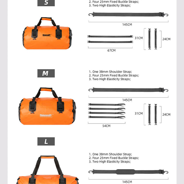 65L Waterproof Motorcycle Duffle Bag