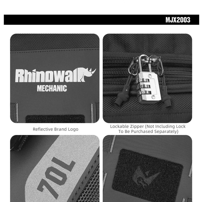 50–70L Motorcycle Tail Bag – Waterproof Touring Seat Bag