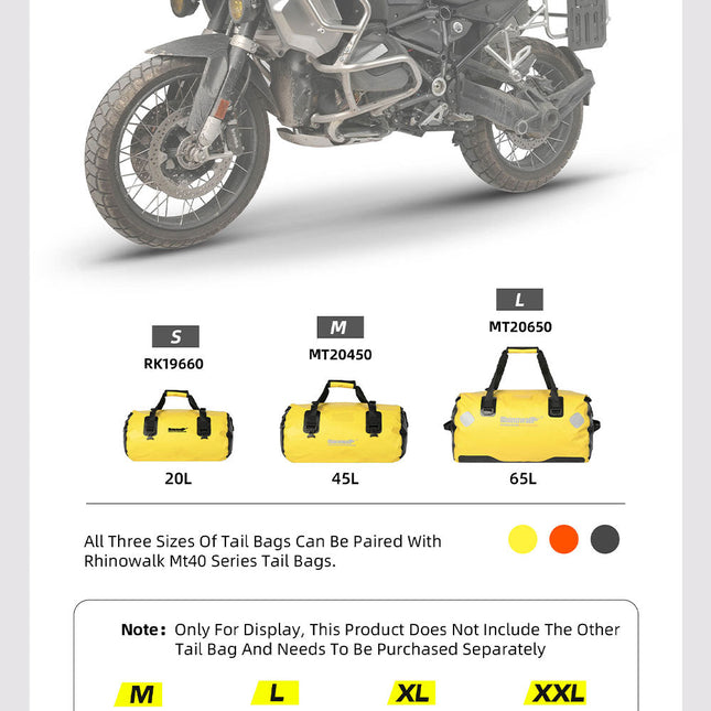 65L Waterproof Motorcycle Duffle Bag