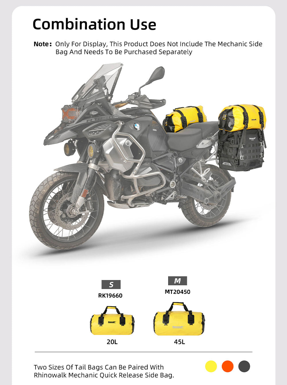 65L Waterproof Motorcycle Duffle Bag