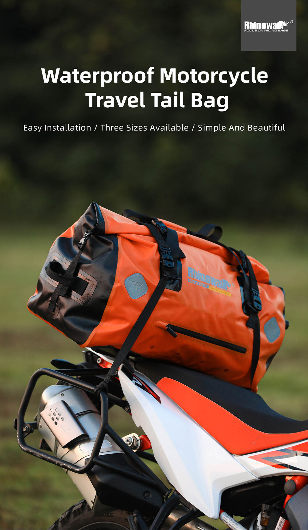 65L Waterproof Motorcycle Duffle Bag